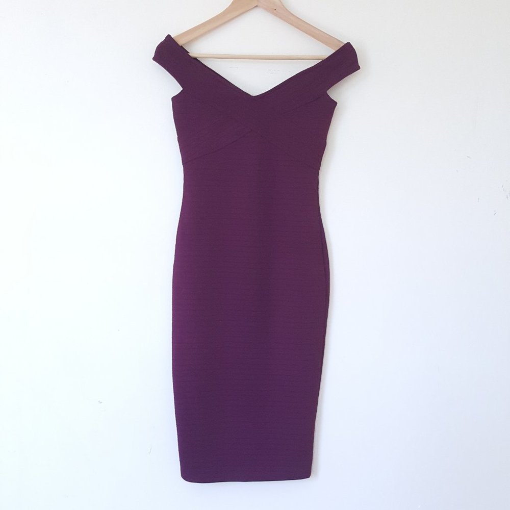 NWOT Asos | Burgundy Midi Bandage Dress – 2 / XS
